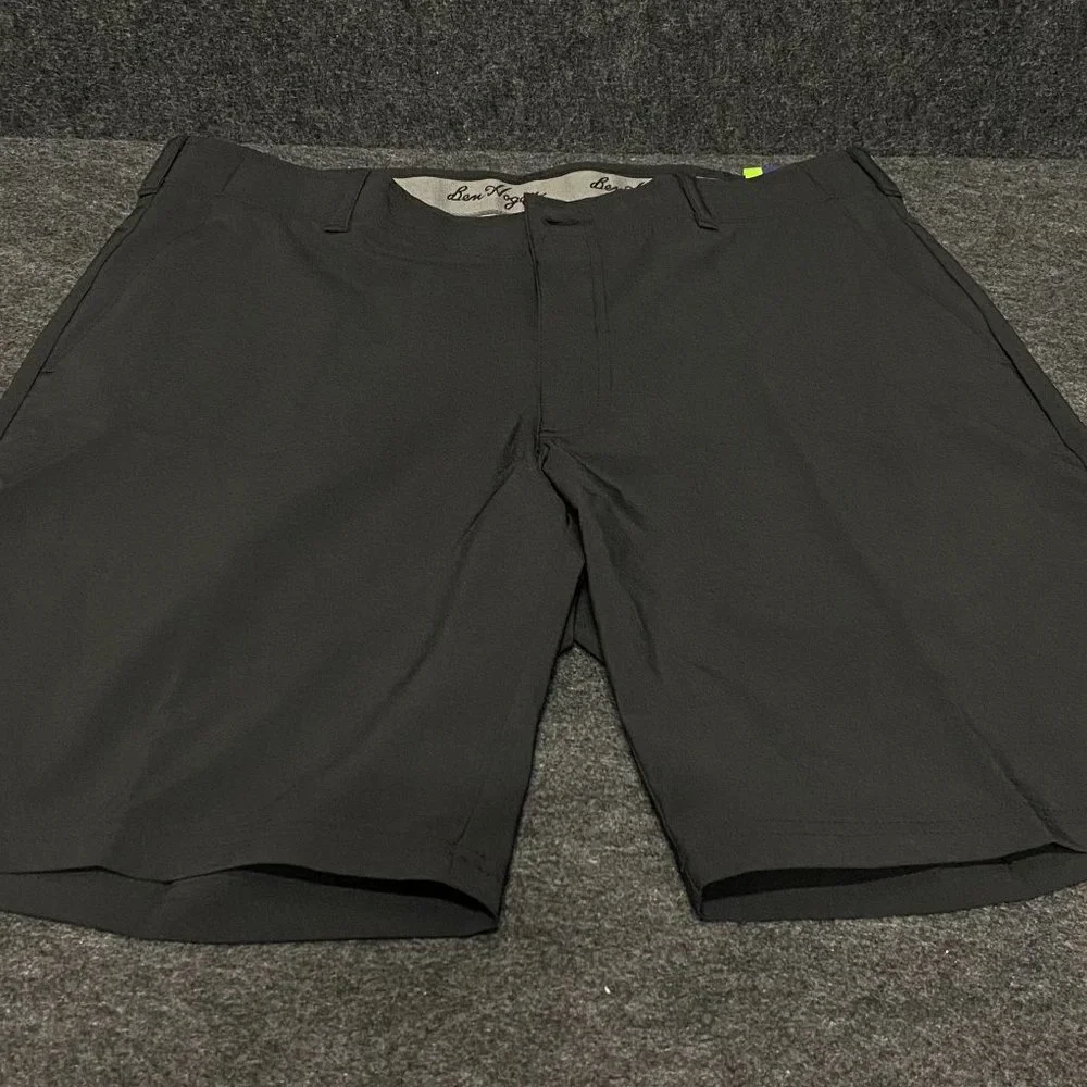 Shorts Ben Hogan Performance Men's Flat Front Active Flex Stretch Golf Black - Picture 2 of 4